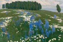 Paul Raud Field of flowers Germany oil painting art